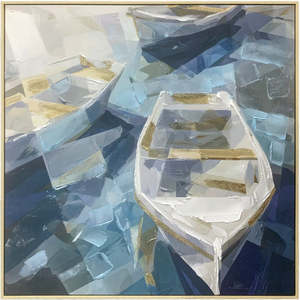 Golden Drift framed canvas