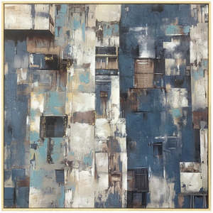 Wall Art: Skyline Shards Framed Canvas