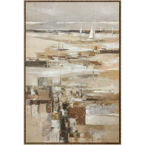 Morning Mist at Sea Framed Canvas