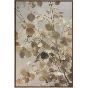 Imperial Bronze Flora Framed Canvas