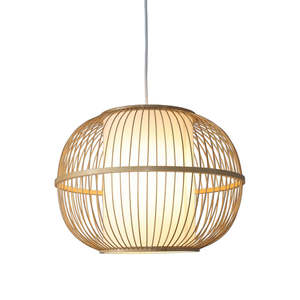 Handcrafted Bamboo Pendant 2 - Natural