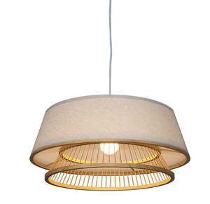 Chandelier Ceiling Light: Handcrafted Bamboo Pendant 4 - Natural