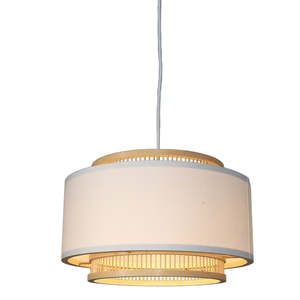 Chandelier Ceiling Light: Handcrafted Bamboo Pendant 3 - Natural
