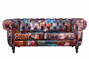 Yorkshire Leopard Patchwork 3-Seater Sofa