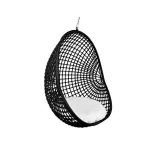 Outdoor Furniture: Hanging Pod Chair - Black Check