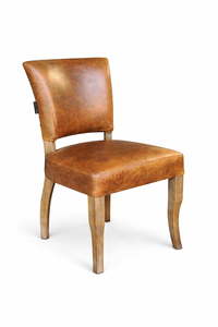 Derringer Aged Leather Dining Chair – Foundry