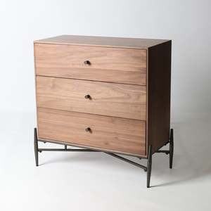 Dressing Table: Hudson 3 Drawer Commode – Walnut