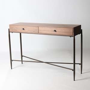 Hall Console Tables: Hudson 2 Drawer Console Table – Walnut