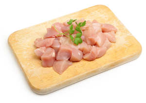 Chicken Breast Skinless Medium Hand Diced 500g