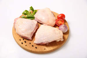 Chicken: Chicken Thighs Skin on Boneless 500g