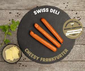 Frontpage: Swiss Deli Cheesy Chicken Franks (6pk)