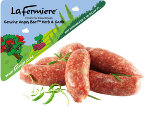 La Fermiere™ Genuine Angus Beef, Herb & Garlic Sausages (6 per pack)