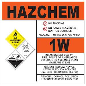 Hazchem: Hazchem 1W Sign