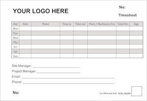 Ncrbooks: Timesheet Book