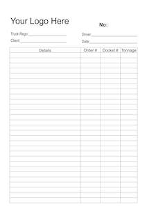 Ncrbooks: Daily Cartage Job Book