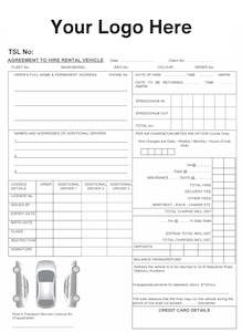 Ncrbooks: Vehicle Rental Hire Agreement Book
