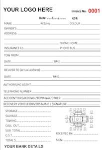 Towing Record Docket Books