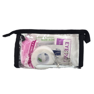 First Aid Bag Soft Pack, Clear, Small Triangle, No Handles - First Aid Kits Online