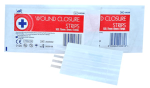 Wound Closure Strip Sachet of 3 6mm x 75mm Sterile - First Aid Kits Online