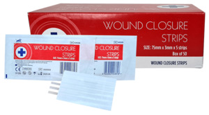 Wound Closure Strip 3mm x 75mm Box Of 50 sachets of 5 Sterile - First Aid Kits Online