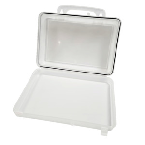 First Aid Box Plastic, Clear, Medium Wall Mount Flap Single Cavity Empty No Stic&hellip;