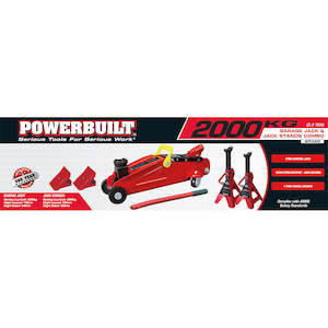 Powerbuilt Cat Jacks: Powerbuilt 2.2 Ton / 2000kg Garage Jack & Jack Stands Combo