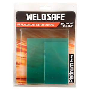 WELDSAFE 7PK WELDING HELMET SPARE FILTER COVERS 5X FRONT 2X REAR - PLATINUM