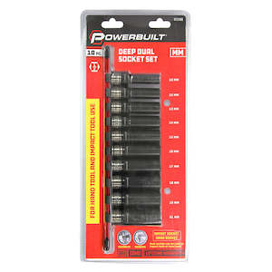 Powerbuilt Tool Sets: Powerbuilt 1/2" Dr 10pc Metric Deep Dual Impact Socket Set