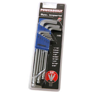 Powerbuilt Hex Keys: Powerbuilt 9pc Imperial Ball End Hex Key Set