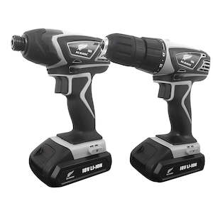 All Blacks Power Tools: All Blacks 2pc 18V Lithium-Ion Cordless Drill & Impact Driver Kit
