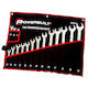 Powerbuilt 16pc Metric Ring and Open-End Spanner Set mirror polished