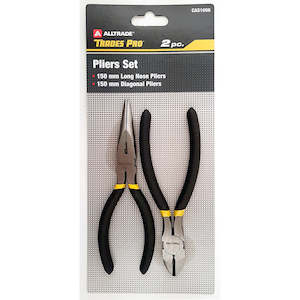Trades Pro 2pc Pack 150mm/6 Long Nose & Diagonal Pliers