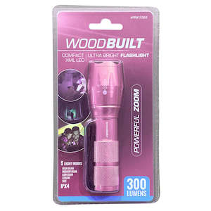Outdoors: Woodbuilt Pink XML LED Flash Light 300 Lumens