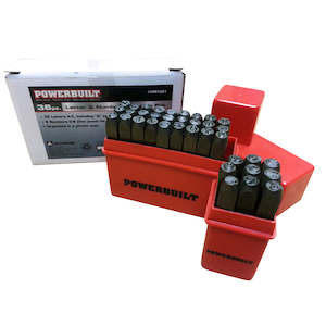 Hammers: 36PC LETTER AND NUMBER PUNCH SET