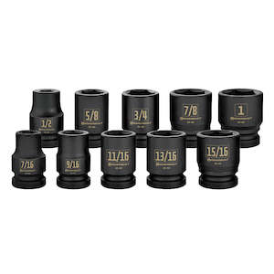 Socket Sets: 1/2" Dr 10pc Imperial Impact Socket Set