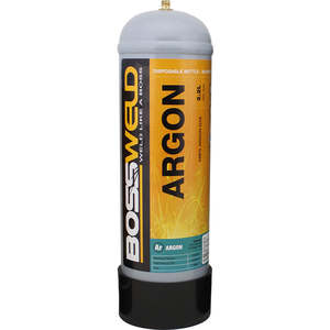 Welding Accessories: Bossweld 2.2 Lt Pure Argon Disposable Gas Bottle