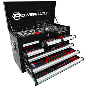 Powerbuilt 219pc Black Apprentice Tool Chest & Assorted Tools