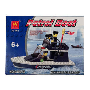 Kids Workshop: Patrol Boat Building Blocks 70 pcs