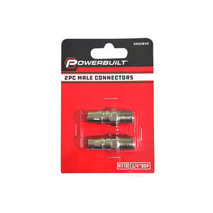 Air Accessories: Powerbuilt 2pc Male Connectors NITTO 1/4BSP