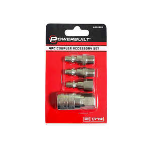 Air Accessories: Powerbuilt 4pc Coupler Accessory Set ARO 1/4BSP