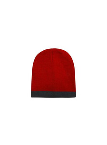 Acrylic Two Tone Roll Down Beanie by Headwear