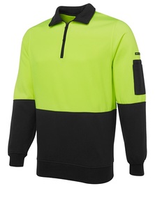 Hi Vis 1/2 Zip Fleecy Sweat by JB’s