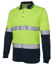 Hi Vis (D+N) Traditional Long Sleeve Polo by JB’s