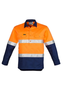 Products: Hi Vis Mens Closed Front Hoop Tape Long Sleeve Shirt by Syzmik