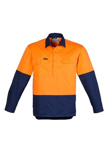 Products: Hi Vis Mens Closed Front Long Sleeve Shirt by Syzmik