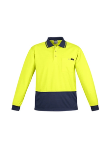 Products: Hi Vis Comfort Back Mens Long Sleeve Polo by Syzmik