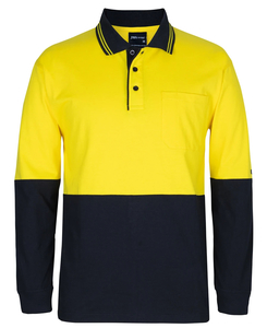 Products: Hi Vis Cotton Long Sleeve Polo by JB’s