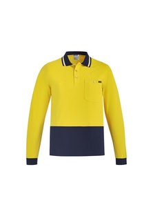 Products: Hi Vis Cotton Mens Long Sleeve Polo by Syzmik