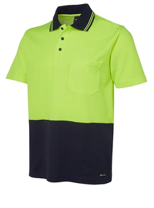 Products: Hi Vis Non Cuff Cotton Back Polo by JB’s