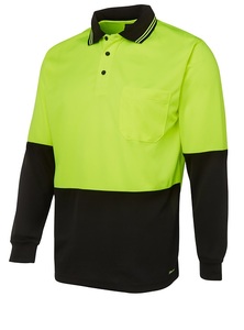 Hi Vis Traditional Long Sleeve Polo by JB’s